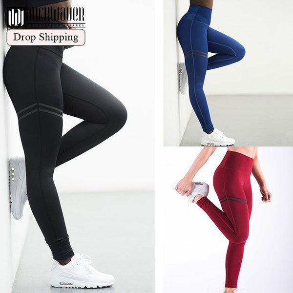 Duckwaver New Anti-Cellulite Compression Slim Leggings Solid color High Waist Women Fitness Leggings Quick Dry Yoga Leggings