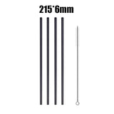 UPORS 4/8Pcs Reusable Drinking Straw High Quality 304 Stainless Steel Metal Straw with Cleaner Brush Wholesale