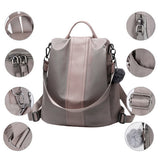 Women Concise Norm Backpack Neutral Schoolbag Knap-sack Anti-theft Design And Waterproof Nylon Backpacks