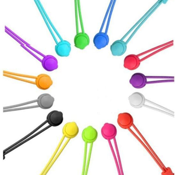 Stretching Lock lace 24 colors a pair Of Locking Shoe Laces Elastic Sneaker Shoelaces Shoestrings Running/Jogging/Triathlon