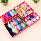4pcs/set Drawer Closet Organizers Boxes For Underwear Bra Home Storage Non-woven Scarfs Socks Bra Organizer Storage Box