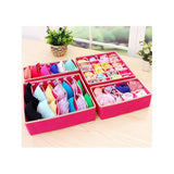 4pcs/set Drawer Closet Organizers Boxes For Underwear Bra Home Storage Non-woven Scarfs Socks Bra Organizer Storage Box