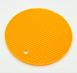 Kitchen Accessories 18cm Round Silicone Non-slip Heat Resistant Mat Coaster Cushion Placemat Pot Holder