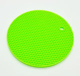 Kitchen Accessories 18cm Round Silicone Non-slip Heat Resistant Mat Coaster Cushion Placemat Pot Holder