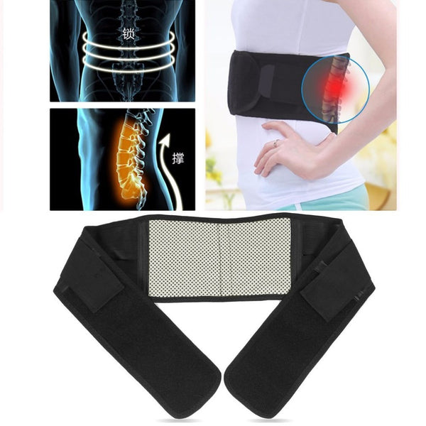 Self-heating Therapy Waist Belt Lumbar Support Pain Massager Infrared Magnetic Back Brace Support Adjustable Posture Belt S/M/L