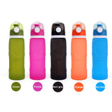 Water Bottle 750ml High Quality Eco friendly Foldable Leakproof Silicone Water Bottle for Outdoor Sports Camping Hiking Bicycle