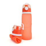 Water Bottle 750ml High Quality Eco friendly Foldable Leakproof Silicone Water Bottle for Outdoor Sports Camping Hiking Bicycle