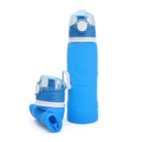 Water Bottle 750ml High Quality Eco friendly Foldable Leakproof Silicone Water Bottle for Outdoor Sports Camping Hiking Bicycle