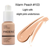 PHOERA New 30ml PHOERA Matte Oil Control Concealer Liquid Foundation  Foundation Makeup  2018 Step.26