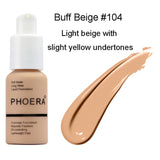 PHOERA New 30ml PHOERA Matte Oil Control Concealer Liquid Foundation  Foundation Makeup  2018 Step.26