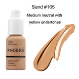 PHOERA New 30ml PHOERA Matte Oil Control Concealer Liquid Foundation  Foundation Makeup  2018 Step.26