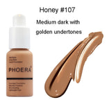 PHOERA New 30ml PHOERA Matte Oil Control Concealer Liquid Foundation  Foundation Makeup  2018 Step.26