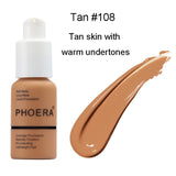 PHOERA New 30ml PHOERA Matte Oil Control Concealer Liquid Foundation  Foundation Makeup  2018 Step.26