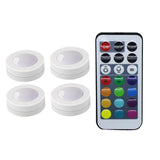 Xsky LED RGB Night Light Dimmable 3*AAA Battery Powered Led Puck Light Wireless Under Cabinet Light Lamp For Kitchen Wine Cooler