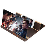 Stereoscopic Amplifying 12 Inch Desktop Wood Bracket Mobile Phone Video Screen Magnifier Amplifier Holder Mount NANO CINEMA