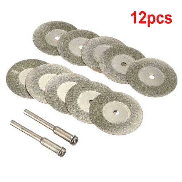 Premium Diamond Rotary Saw Blades Set 10 Pieces Cutting Discs Connecting Shanks