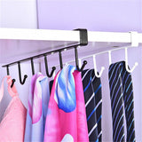 2018 High Quality 6 Hooks Cup Holder Hang Kitchen Cabinet Under Shelf Storage Rack Organiser Hook Kitchen Hanger Hook