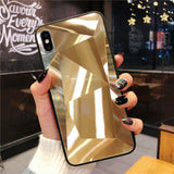 3D Bling Phone Back Cover for iPhone XS MAX Diamond Texture Glitter 6 6s 7 8 Plus XR Phone Case Hard Back Full Protective