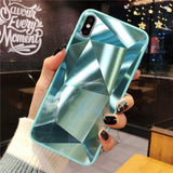 3D Bling Phone Back Cover for iPhone XS MAX Diamond Texture Glitter 6 6s 7 8 Plus XR Phone Case Hard Back Full Protective