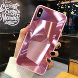 3D Bling Phone Back Cover for iPhone XS MAX Diamond Texture Glitter 6 6s 7 8 Plus XR Phone Case Hard Back Full Protective