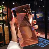 3D Bling Phone Cover for Samsung Galaxy A7 A8 A6 A5 2018 J4 J6 Note 9 8 S9 S8 Plus Case Hard Diamond Texture Full Protective