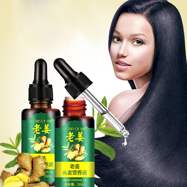 30ml Ginger Hair Growth Serum Essence for Women and Men Anti Hair Loss Liquid Damaged Hair Repair Growing Faster Repair